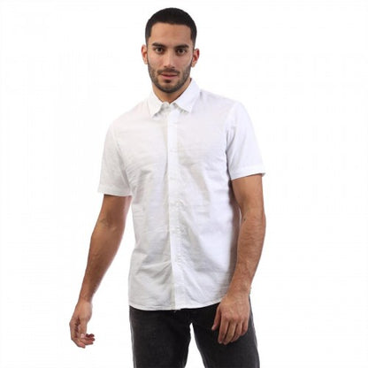 Front - Peter Werth Mens Church Short-Sleeved Shirt