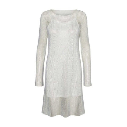 Front - Vero Moda Womens/Ladies Celine Mesh Crew Neck Mini Dress