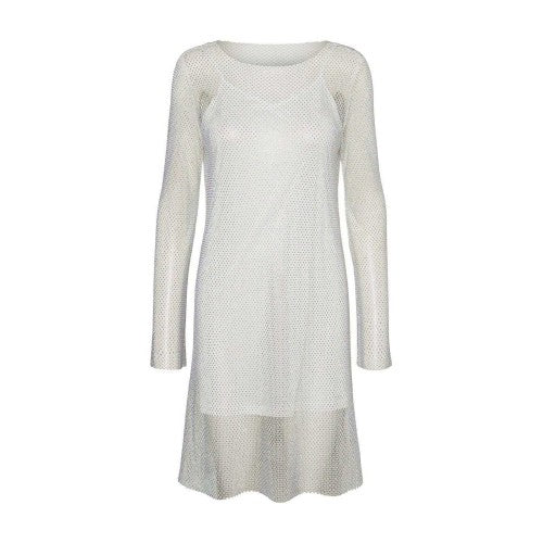 Front - Vero Moda Womens/Ladies Celine Mesh Crew Neck Mini Dress