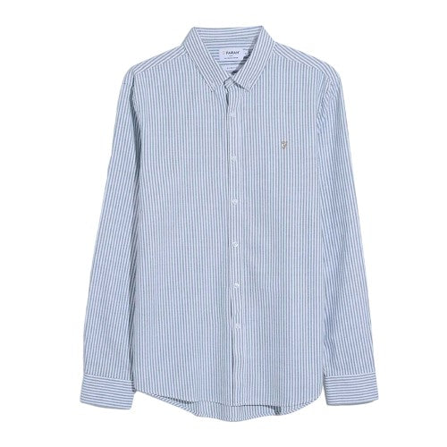 Front - Farah Mens Brewer Striped Slim Shirt