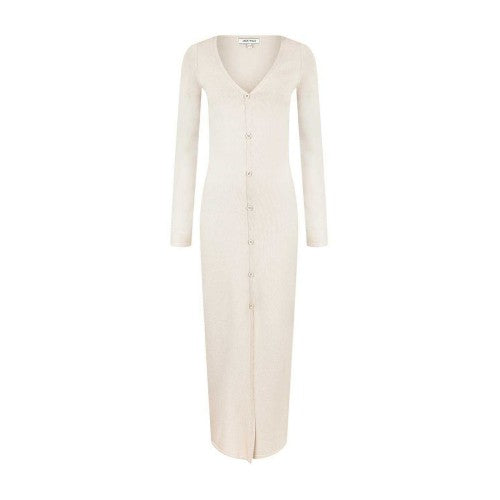 Front - Jack Wills Womens/Ladies Button V Neck Sweater Dress