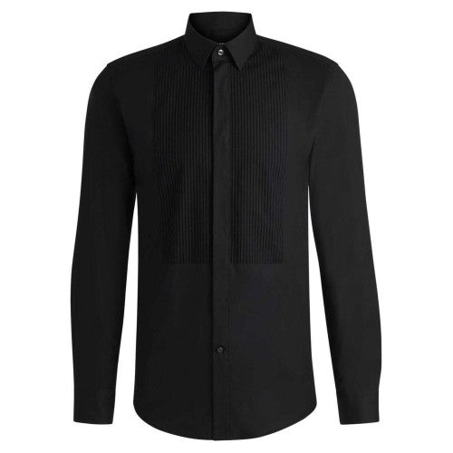 Front - Boss Mens Pleated Shirt
