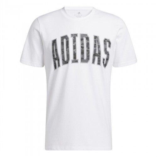 Front - Adidas Mens Camo Cotton Regular T-Shirt