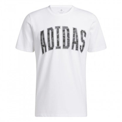 Front - Adidas Mens Camo Cotton Regular T-Shirt