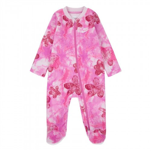 Front - Nike Baby Club Sci-Dye Long-Sleeved Sleepsuit