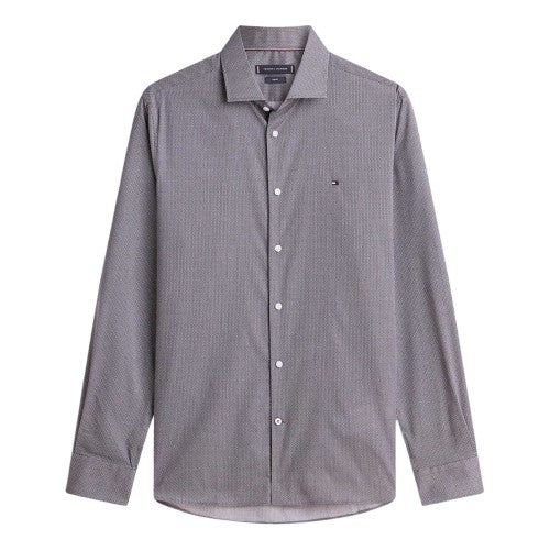 Front - Tommy Hilfiger Mens Microprint Long-Sleeved Shirt