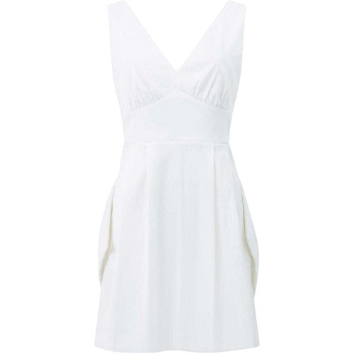 Front - French Connection Womens/Ladies Beverly Bow V Neck Mini Dress