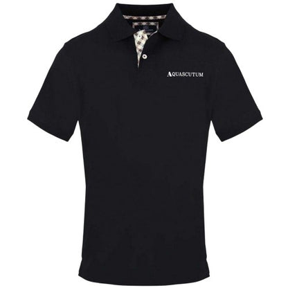 Front - Aquascutum Mens Embroidered Logo Polo Shirt