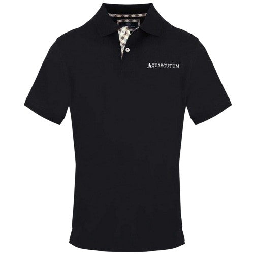 Front - Aquascutum Mens Embroidered Logo Polo Shirt