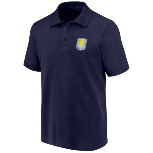 Front - Aston Villa FC Mens Crest Polo Shirt