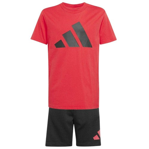 Front - Adidas Childrens/Kids Essentials Logo T-Shirt & Shorts Set