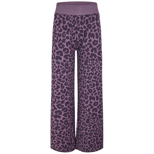 Front - Boss Womens/Ladies Leopard Print Wide Leg Lounge Pants