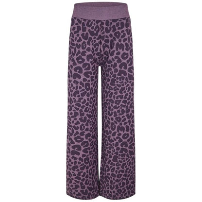 Front - Boss Womens/Ladies Leopard Print Wide Leg Lounge Pants