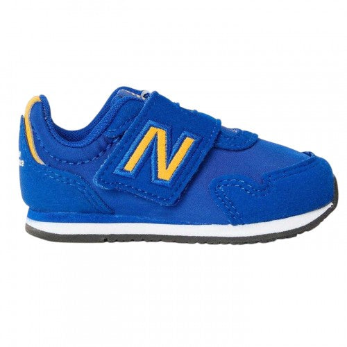 Front - New Balance Childrens/Kids Logo Leather Hook and Loop Flat Shoes