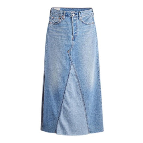 Front - Levis Womens/Ladies Iconic Split Denim Regular Maxi Skirt