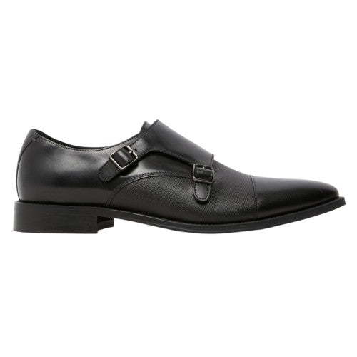 Front - Where´s That From Mens Double Monk Strap Flat Formal Shoes