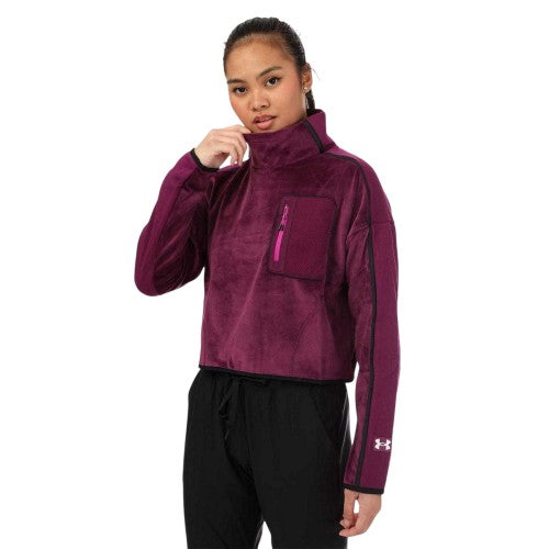 Front - Under Armour Womens/Ladies Velour Fleece Top