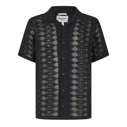 Front - Threadbare Mens Rackes Snake Print Short-Sleeved Shirt
