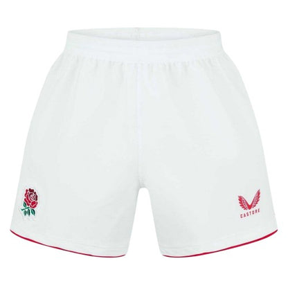 Front - Castore Unisex Adult 2025/2026 England Rugby Shorts