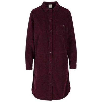 Front - Trespass Womens/Ladies Alison Corduroy Collared Shirt Dress