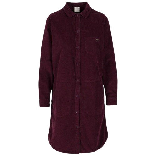Front - Trespass Womens/Ladies Alison Corduroy Collared Shirt Dress