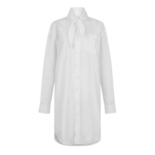 Front - Ami Paris Womens/Ladies Tie Neck Long-Sleeved Shirt Dress