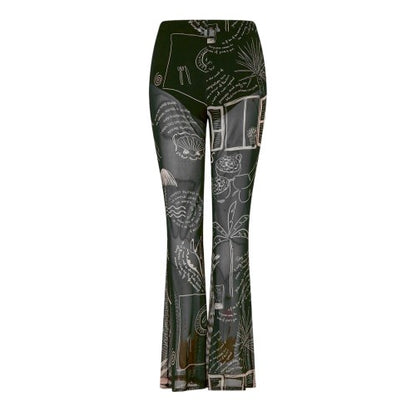 Front - Never Fully Dressed Womens/Ladies Palm Tree High Rise Trousers