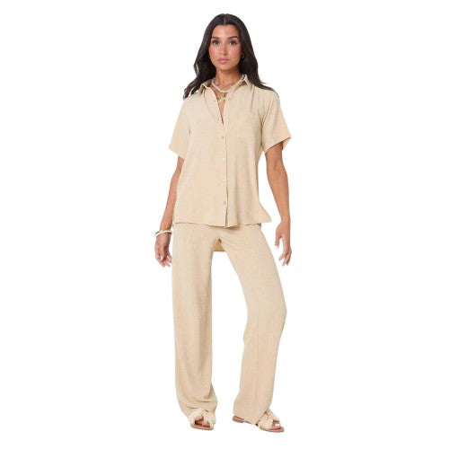 Front - I Saw It First Womens/Ladies Crepe Wide Leg Trousers