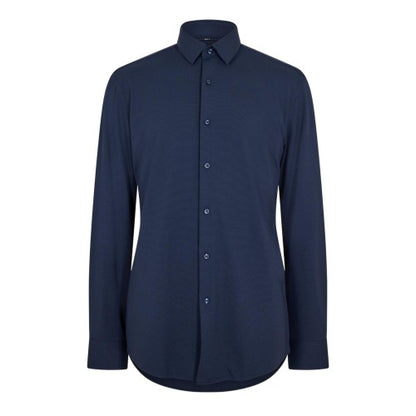 Front - Boss Mens Oxford Point Collar Long-Sleeved Shirt