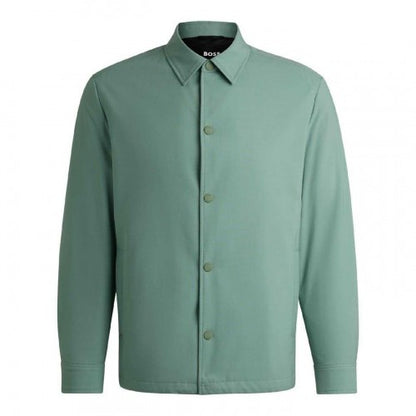 Front - Boss Mens Point Collar Coach Jacket
