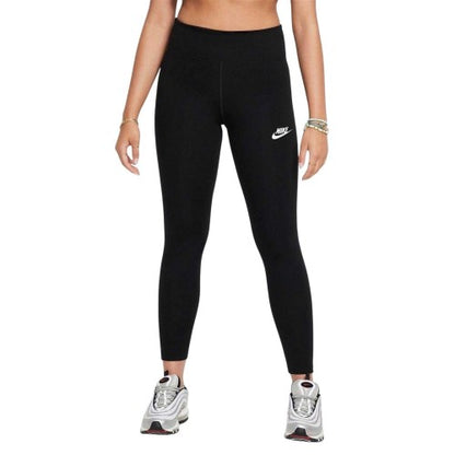 Front - Nike Girls Sportswear Essential Fitted Leggings
