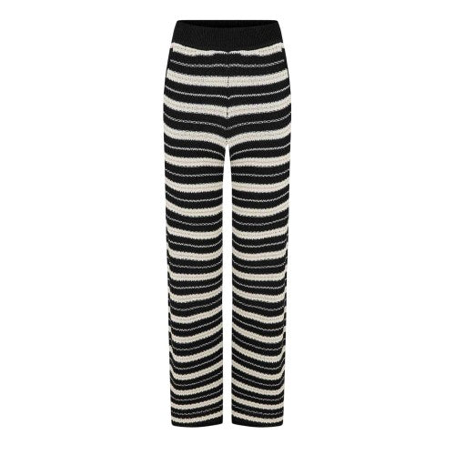 Front - Jack Wills Womens/Ladies Knitted Striped Wide Leg Trousers