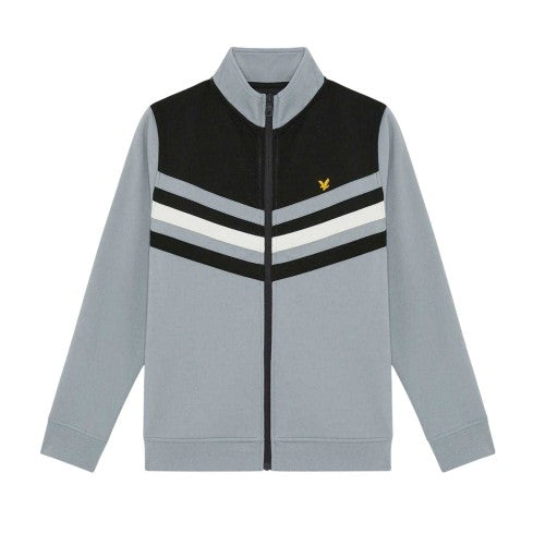 Front - Lyle & Scott Childrens/Kids Colour Block Full Zip Regular Track Jacket