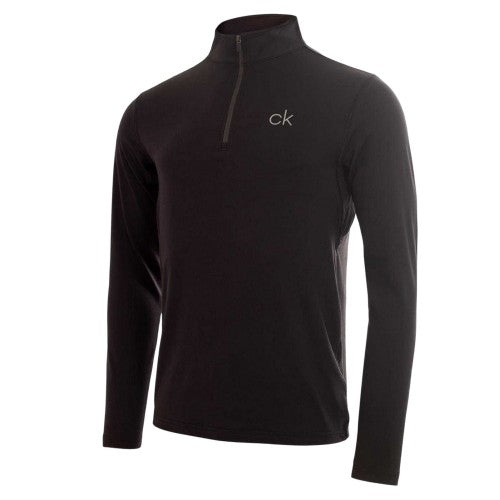 Front - Calvin Klein Mens Newport Quarter Zip Top