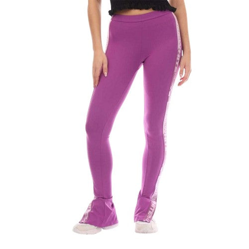 Front - Off White Womens/Ladies Logo Strip Slim Leggings