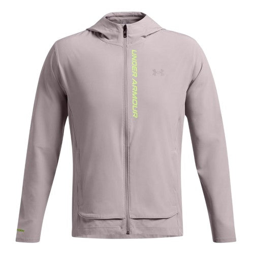 Front - Under Armour Mens Outrun Hooded Jacket