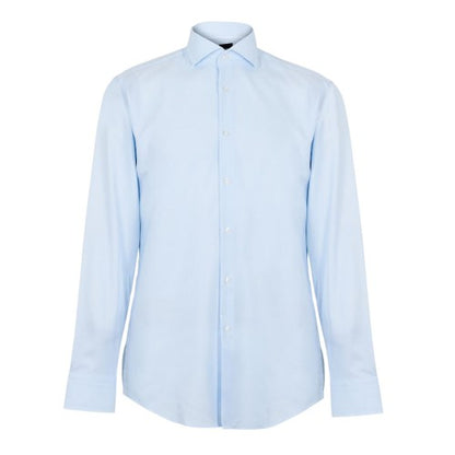 Front - Boss Mens Joe Spread Collar Long-Sleeved Shirt