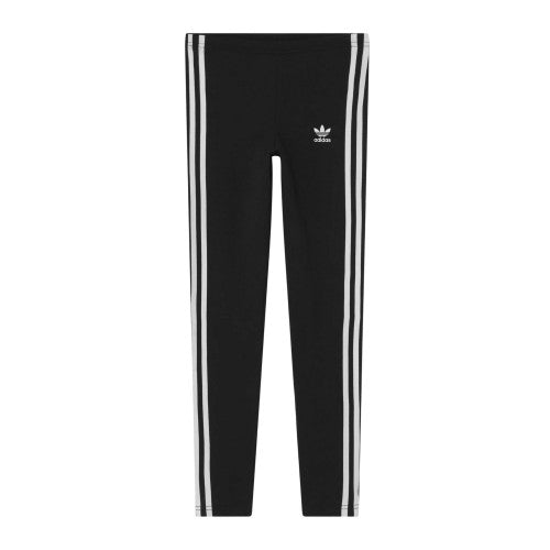 Front - Adidas Childrens/Kids Adicolor Cotton 3 Stripes Tight Leggings