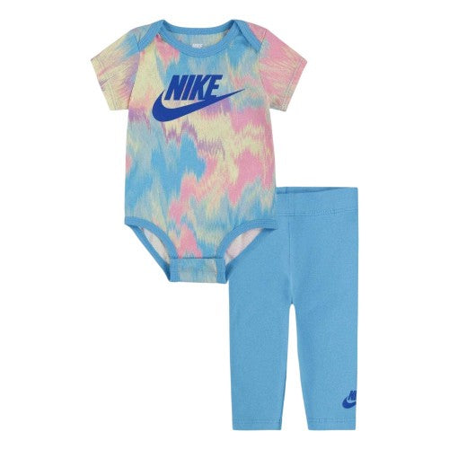 Front - Nike Baby Tie Dye Top And Leggings Set