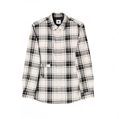 Front - Pretty Green Mens Woolwich Checkered Shirt