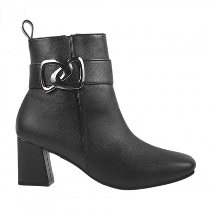 Front - Lotus Shoes Womens/Ladies Adelaide Leather Block Heel Ankle Boots