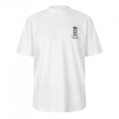 Front - Castore Unisex Adult England Cricket Crest T-Shirt