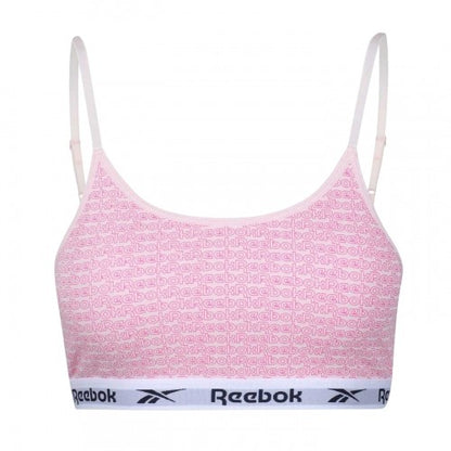 Front - Reebok Womens/Ladies Alta Repeat Logo Crop Top