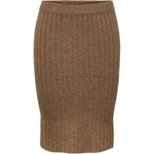 Front - Pieces Womens/Ladies Cava Ribbed Pencil Skirt