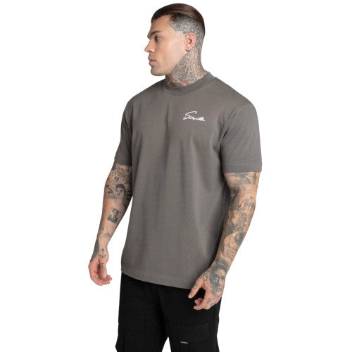Front - SikSilk Mens Script T-Shirt