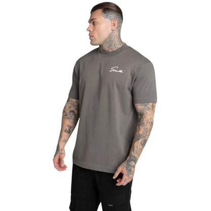 Front - SikSilk Mens Script T-Shirt