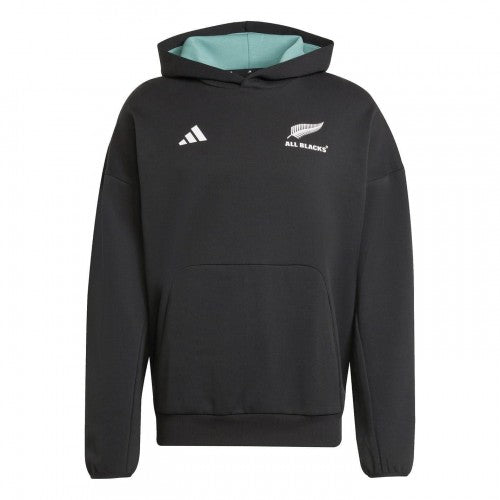 Front - Adidas Mens New Zealand All Blacks Presentation Hoodie