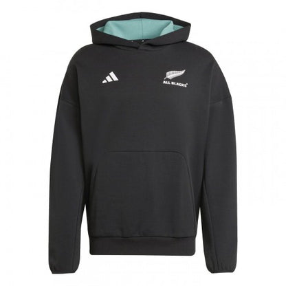 Front - Adidas Mens New Zealand All Blacks Presentation Hoodie