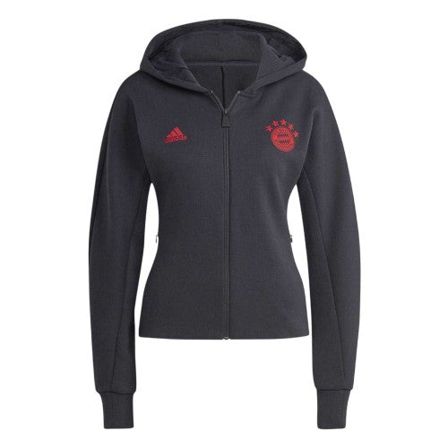 Front - Adidas Womens/Ladies FC Bayern Munich Anthem Jacket