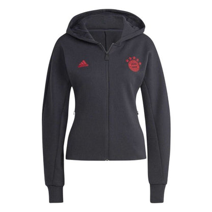 Front - Adidas Womens/Ladies FC Bayern Munich Anthem Jacket